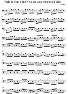 prelude cello sheet music