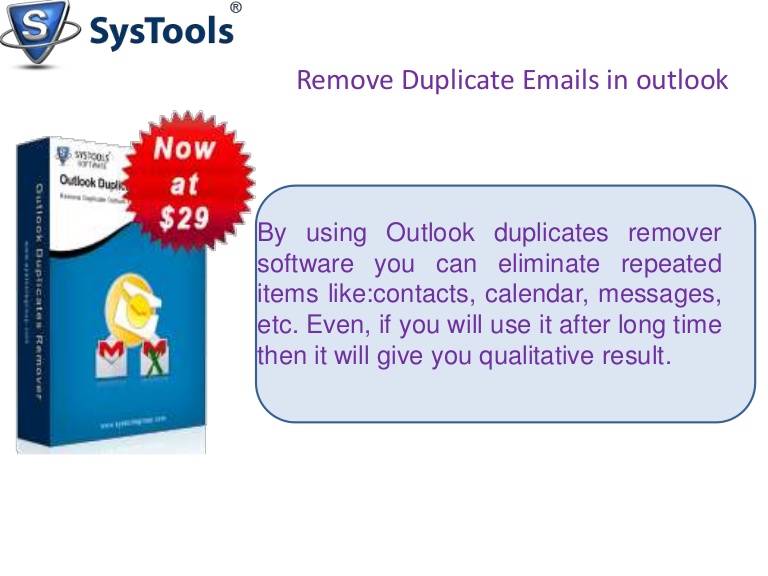 remove duplicates in outlook email